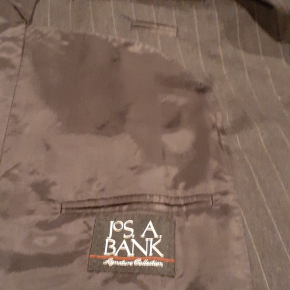 Men Pin Striped Suit by Jo's A Banks  46 R - Picture 5 of 11